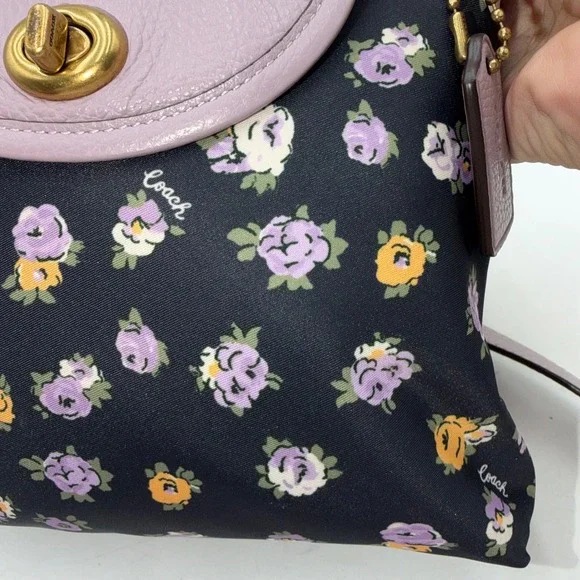 Coach Cargo Crossbody with vintage rosebud print with leather - Picture 6 of 12